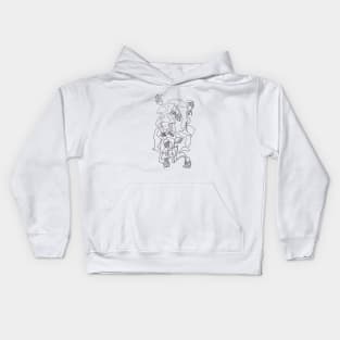 Abstract Bodies Drawing Improvisation #2 Kids Hoodie